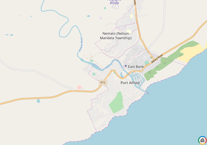 Map location of Port Alfred
